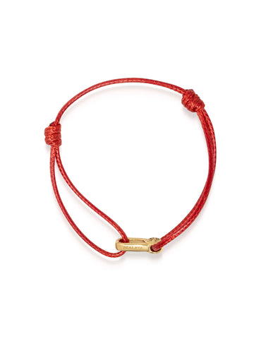 Nialaya Men's String Bracelet Red String Bracelet with Gold Hook Red String Bracelet with Gold Hook MST_085